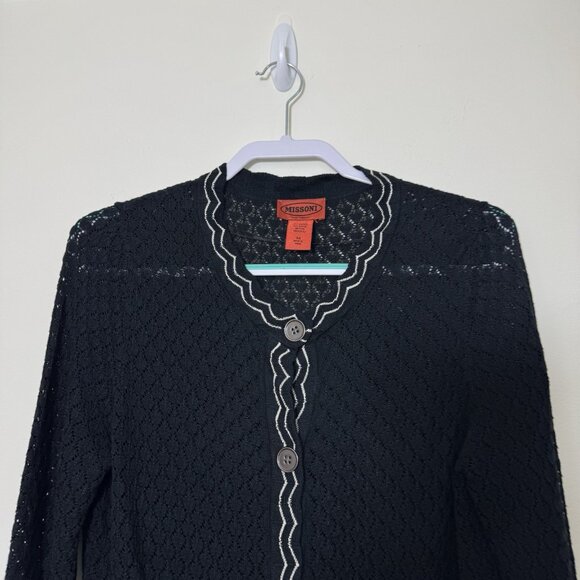 Missoni For Target Women’s Cardigan Sweater Size M Contrast Stitch Button Down - Picture 2 of 6
